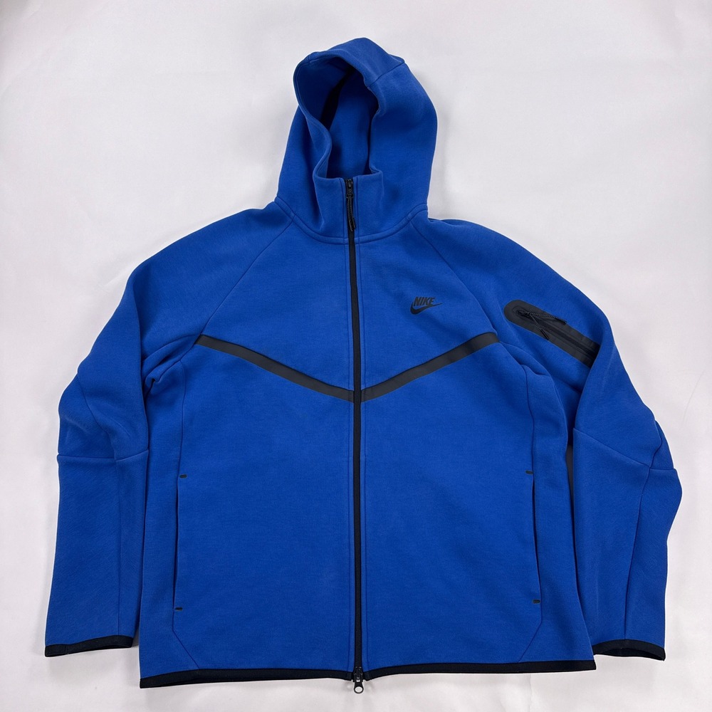 Nike Tech Fleece Windrunner Hoodie Jacket Full Zip Black HV0949-480 Mens Large
